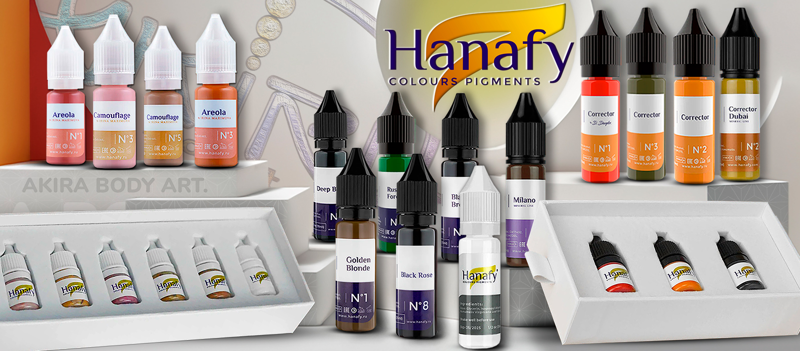 HANAFY Pigments - NOW AVAILABLE AT AKIRA BODY ART!!